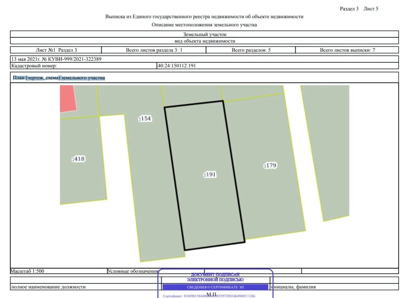 Описание местоположения пункта