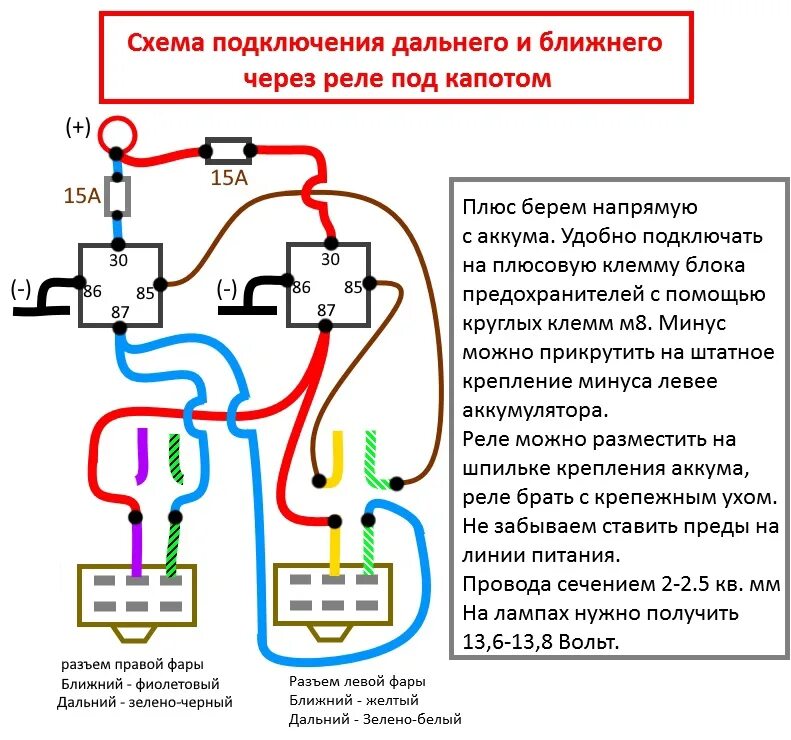 Схема подключения дальнего света 2112. Подключение ближнего и дальнего света через реле. Схема подключения дальнего и ближнего света МТЗ 82. Схема подключения люстры через реле. Как подключить дальний ближний свет