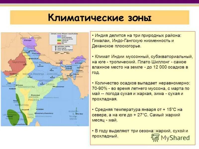 Общий характер рельефа индии. Положение индии в природных зонах. климатическая карта индии индии. природные зоны индии карта. климатические пояса индии.