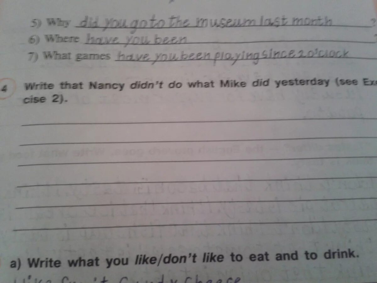 We to see him yesterday. Write that Nancy didn't do what Mike did yesterday see exercise 2. Write that Nancy didn't do what Mike did yesterday see exercise 2 перевод. What did you do yesterday. Упражнение 154 (a) write what Jean did or didn't do yesterday.