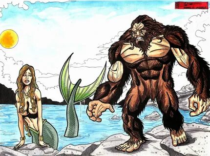 Here's what it would look like if Bigfoot got into a brawl with a Merm...