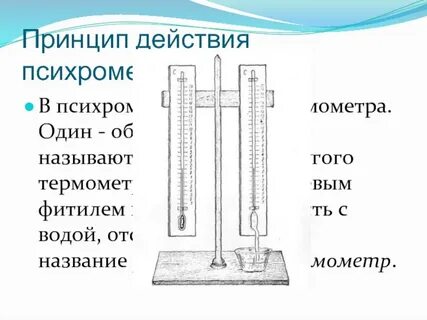 Психрометр физическая закономерность