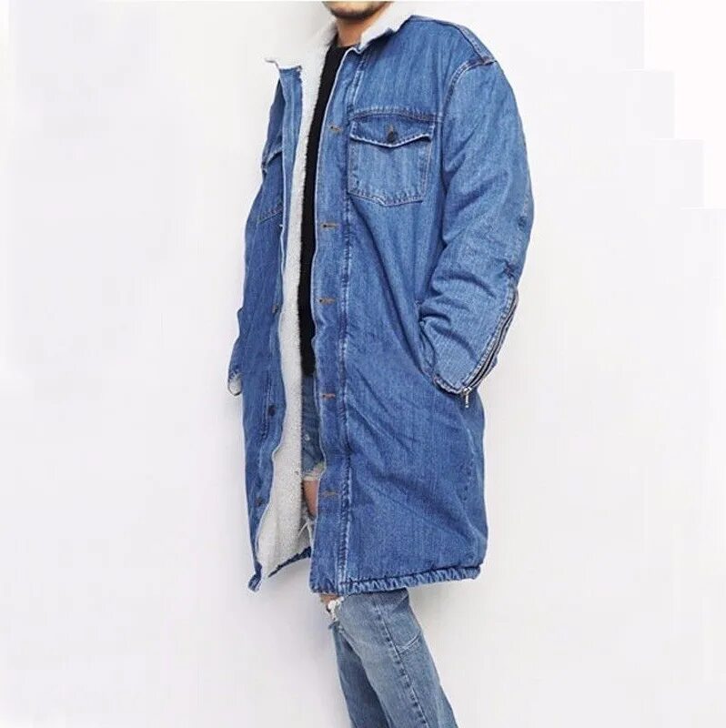 Купить удлиненную джинсовую. Sherpa Jacket мужская длинная. Sherpa lined Denim Jacket. Мужская джинсовая длинная куртка шерпа. Sixth June lined long Denim Jacket.