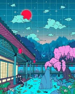 Sakura Tree Japan Anime Wallpaper.
