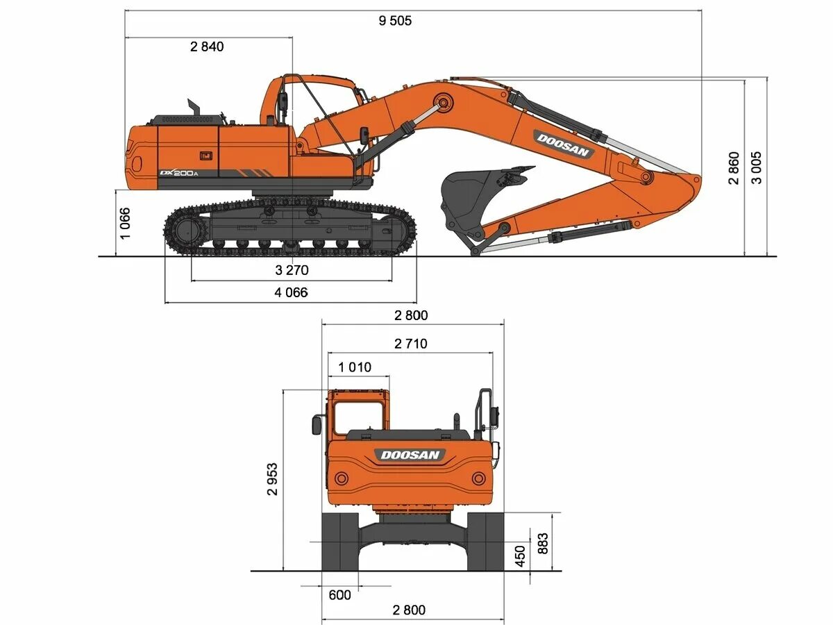 200 7.3. Дусан 210 габариты. Doosan 225 LCA габариты. Doosan dx225lca габариты. Дусан dx420a.