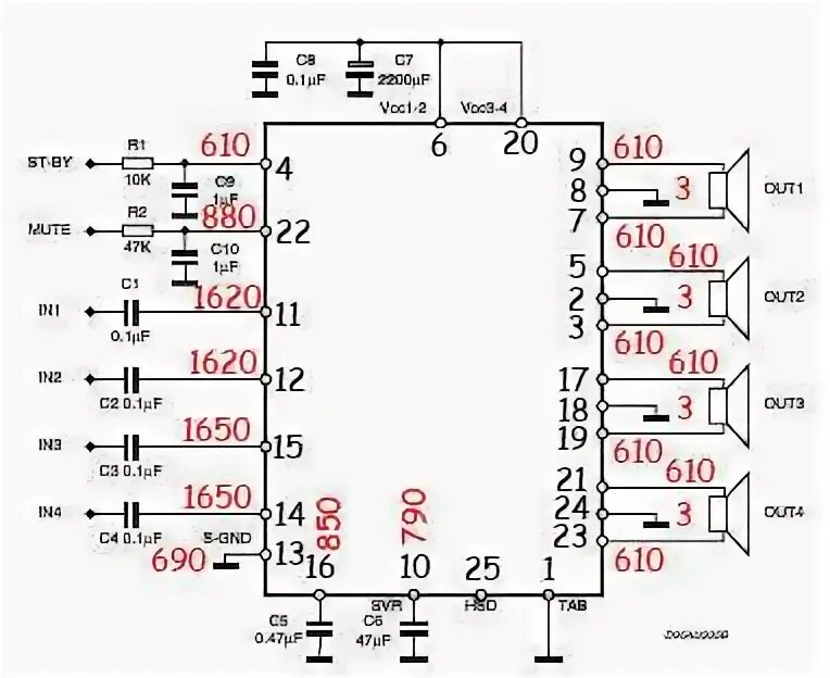 Усилитель на микросхеме tda7388. Tda7388 схема включения. Усилитель tda7388 Datasheet. Tda7388 схема усилителя. Tda 7388 усилитель