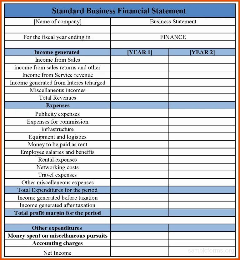 Statement template. Financial statements. financial statements of a company. statement business. finance statement.