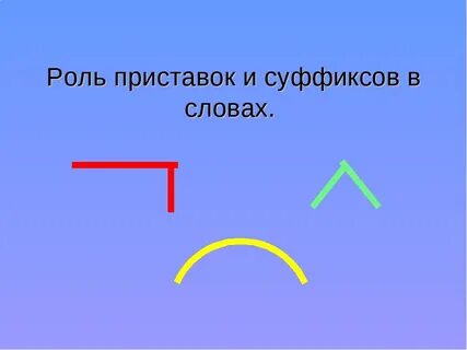 Роль приставок и суффиксов в словах
