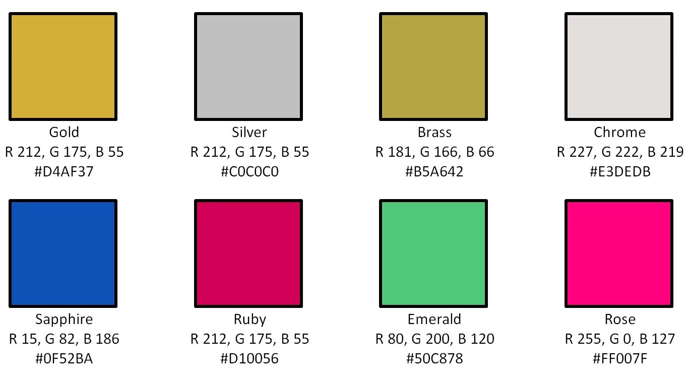 Gold code. Цвет серебро код RGB. Цвет золота РГБ. Цвет металлик код RGB. Серебряный цвет код RGB.