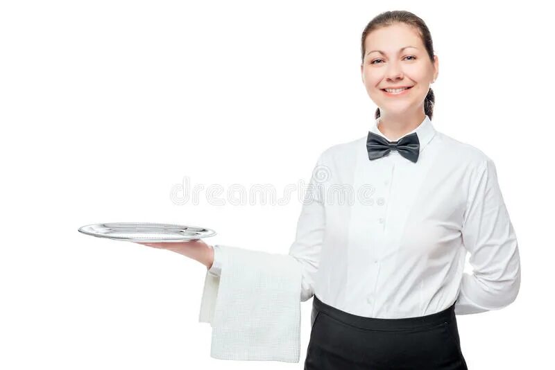 As a waitress
