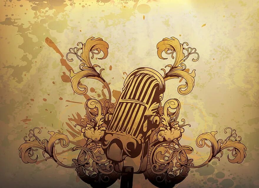 Музыкальный винтаж. Ноты на бумаге. Старая нотная бумага. Музыкальный фон. Винтажная бумага с нотами.