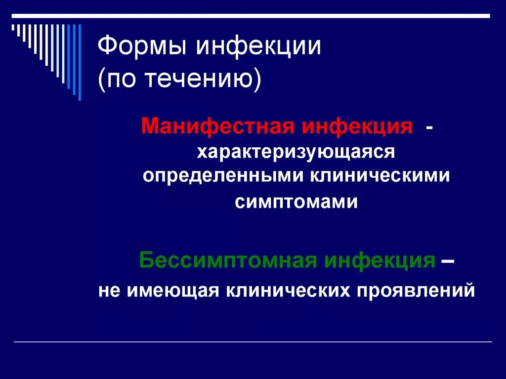 Формы инфекции тест