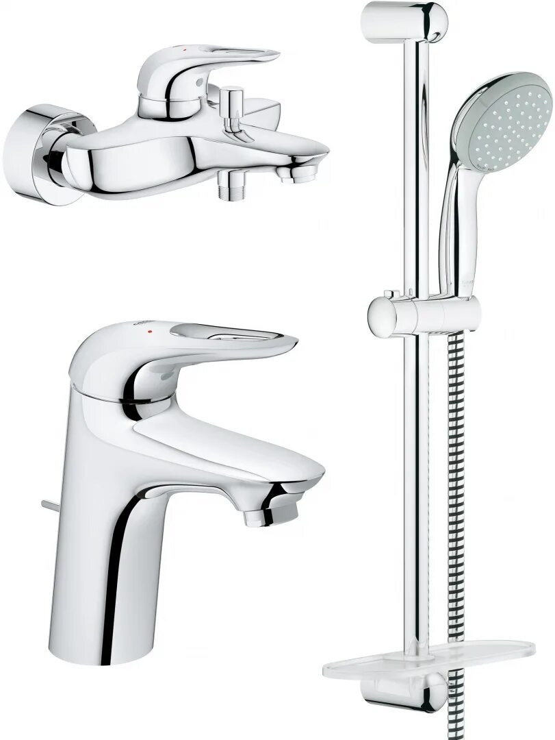 Grohe Eurostyle 124416. Grohe Eurostyle. Grohe Eurostyle New. Смеситель для ванны с душем Grohe Eurostyle 33591003 однорычажный хром.