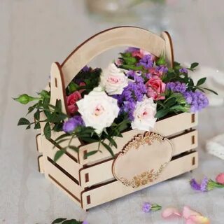 Коробочки для цветов из фанеры