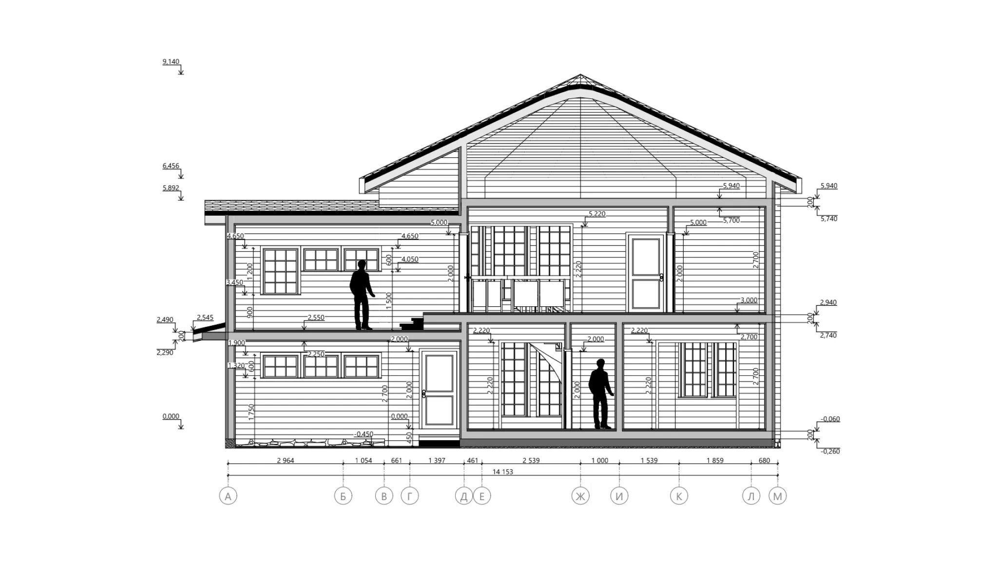 Двухэтажный дом из газобетона 10х10. Вертикальный разрез дома. Двухэтажный дом в разрезе. Разрез двухэтажного дома с мансардой. Высота двухэтажного здания.