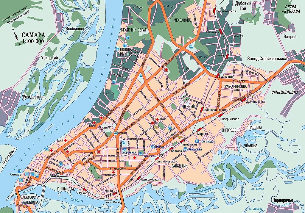 Самара время на карте