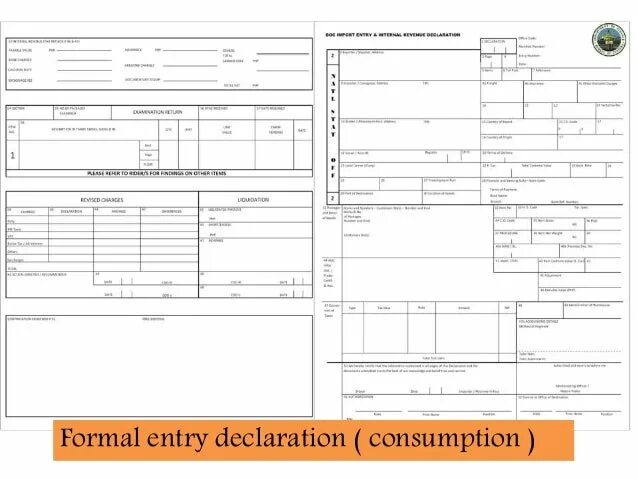 Import Declaration form. Export Declaration. Entry form. Import entry Declaration. Import declaration