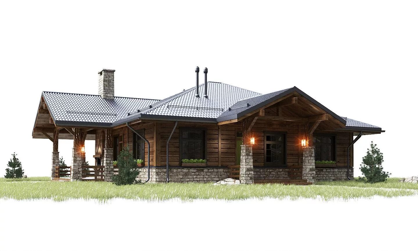 Houm 159 m2, Home in the Woods - Работа из галереи 3D Моделей