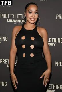 La La Anthony Shows Her Nude Tits in a See-Through Dress at the PrettyLittl...