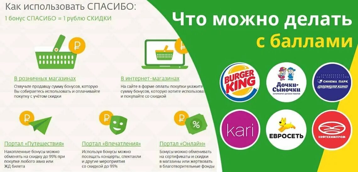 Как потратить сберспасибо