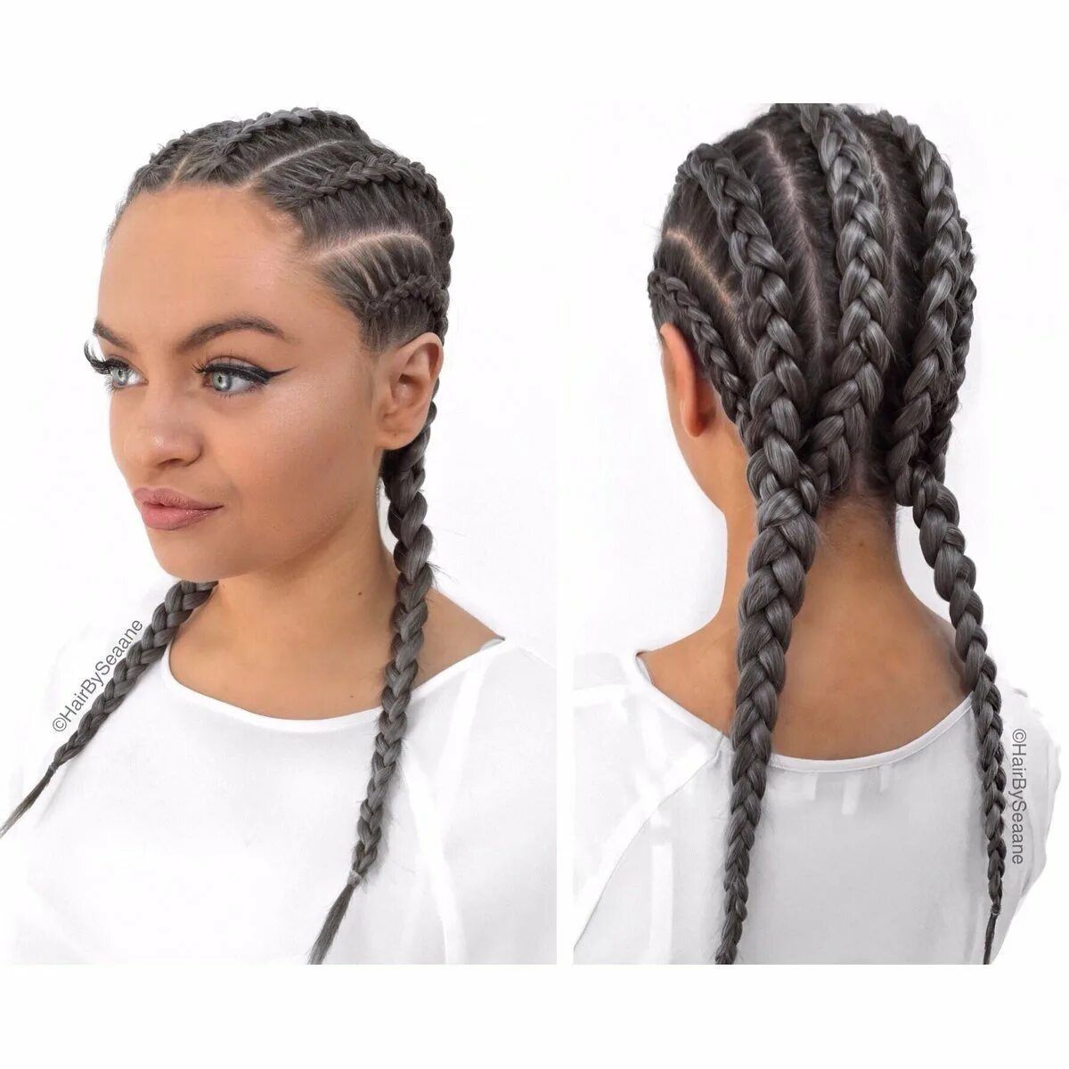 Прически из косичек. Прически косы на длинные волосы. Прическа три косички. Брейды 6 кос. Прически с косами.