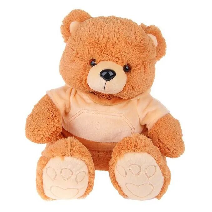 Мягкая игрушка "медведь в кофте с капюшоном te amo" (17x28x20 см). Медвежонок игрушка. Мягкие игрушки для детей. Плюшевые игрушки для детей.