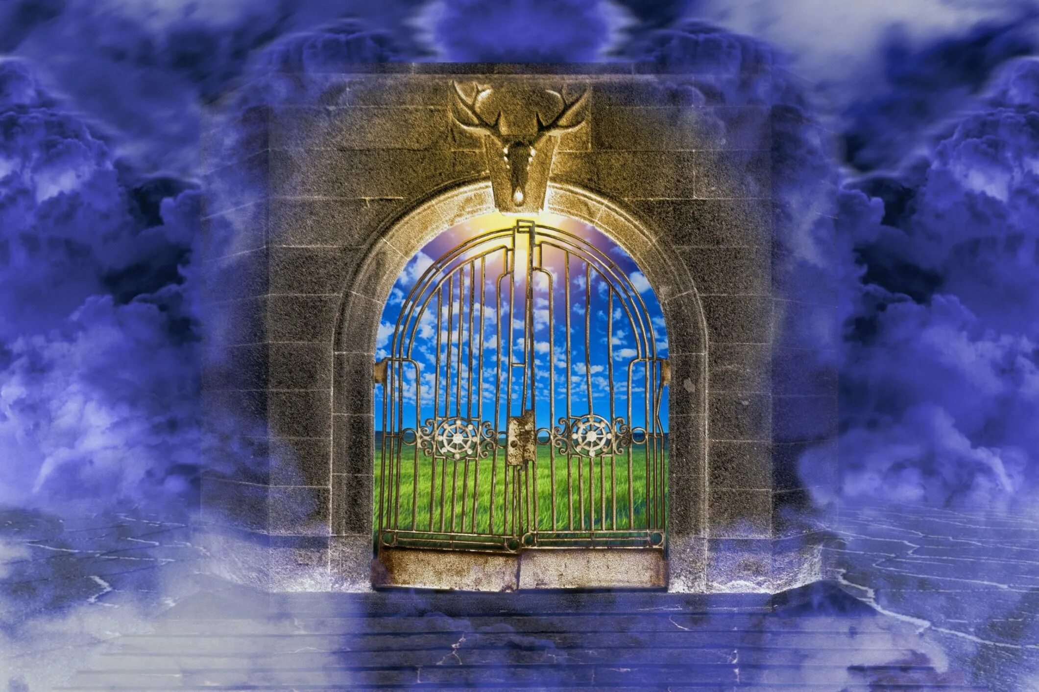 эзотерические картины канадского художника mario duguay. арка в рай. врата в рай. царства небесное рай врата. открывающиеся врата.