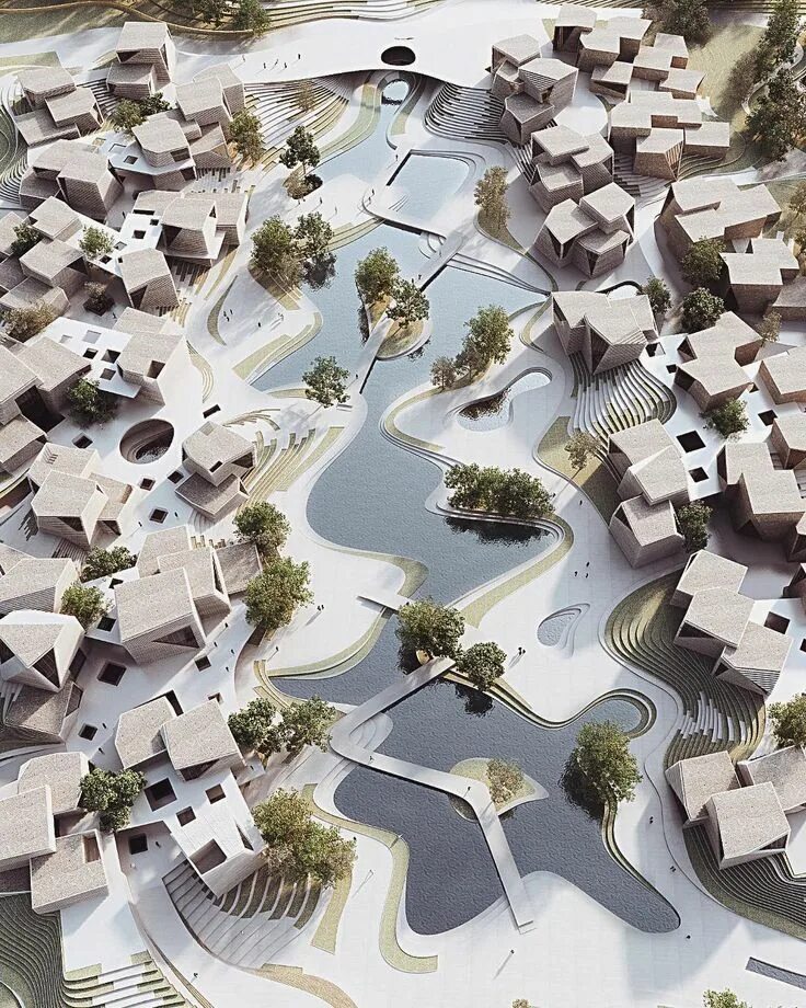 Village projects. Landscape Architecture Masterplan. Ландшафтная архитектура. Макет ландшафта. Макетирование ландшафта.