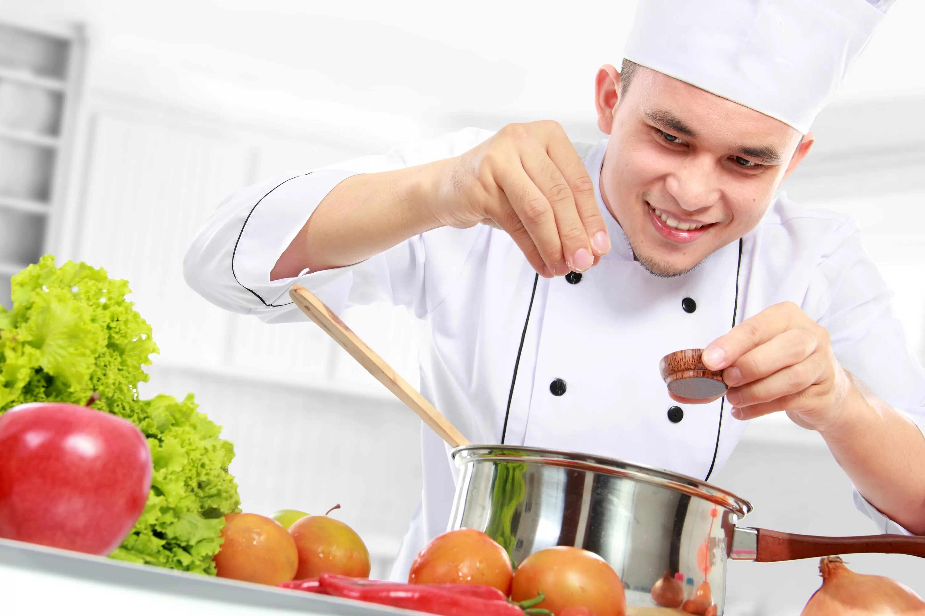 The chef cook