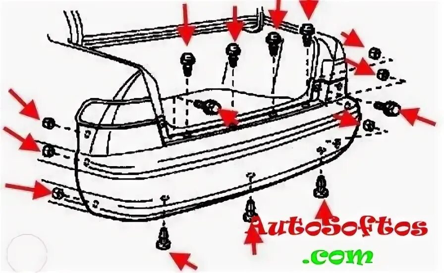 Как снять передний и задний бампер Toyota Camry XV20 (1996-2002) " AutoSoftos.co
