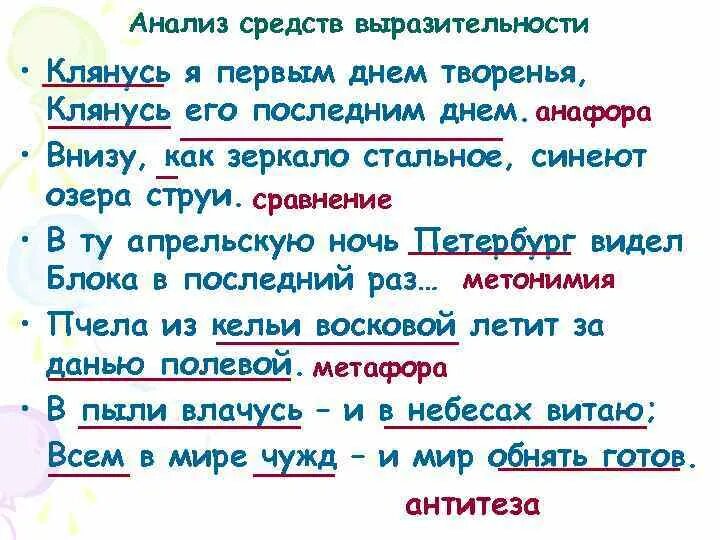 Анализ средств выразительности ты видишь. Клянусь я первым днем творенья. Средство выразительности речи клянусь я первым днём творения. Единственные дни средства выразительности. Средства выразителдьности "я пришел к тебе с приветом...".