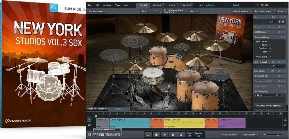 Studio v3. Toontrack superior 2 new york studios vol.2. toontrack - new york studios vol.3. superior drummer 3 библиотеки. new york studios vol.1 sdx.
