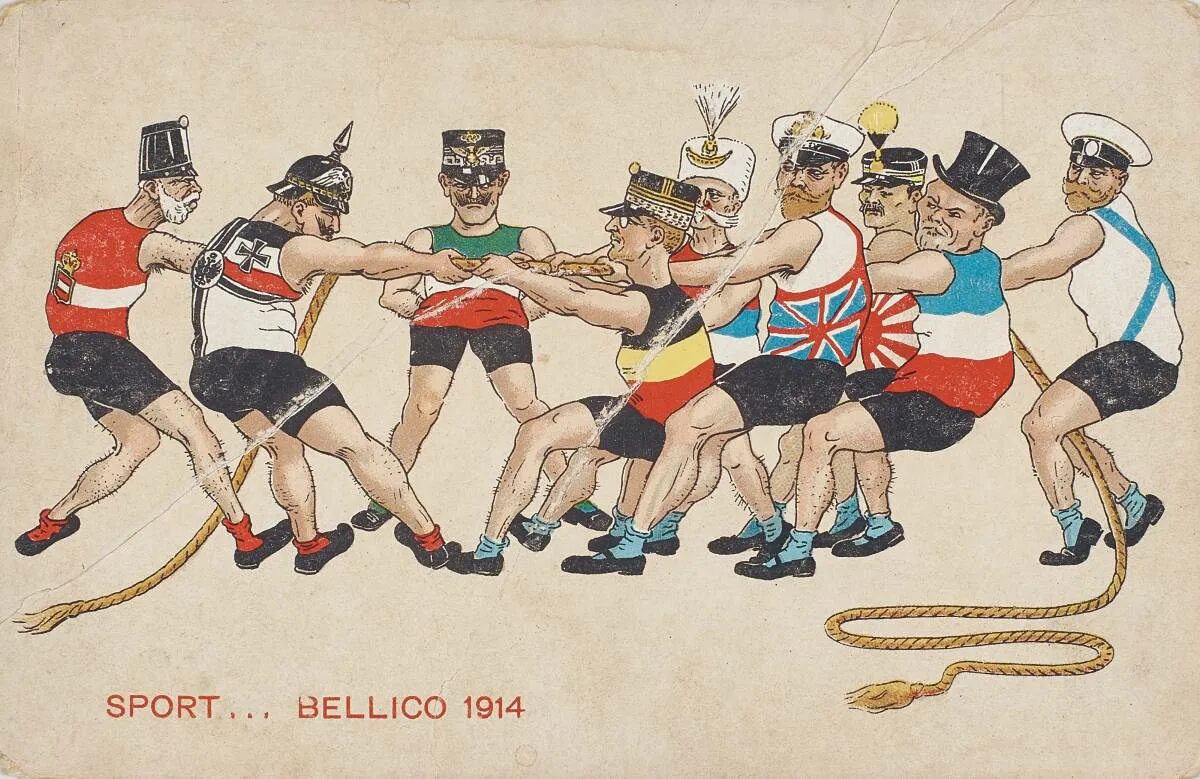 Открытки 1914. Британская карикатура первой мировой. Карикатура перетягивание каната первая мировая война. Перетягивание каната в древности. Карикатуры первой мировой войны Антанта.