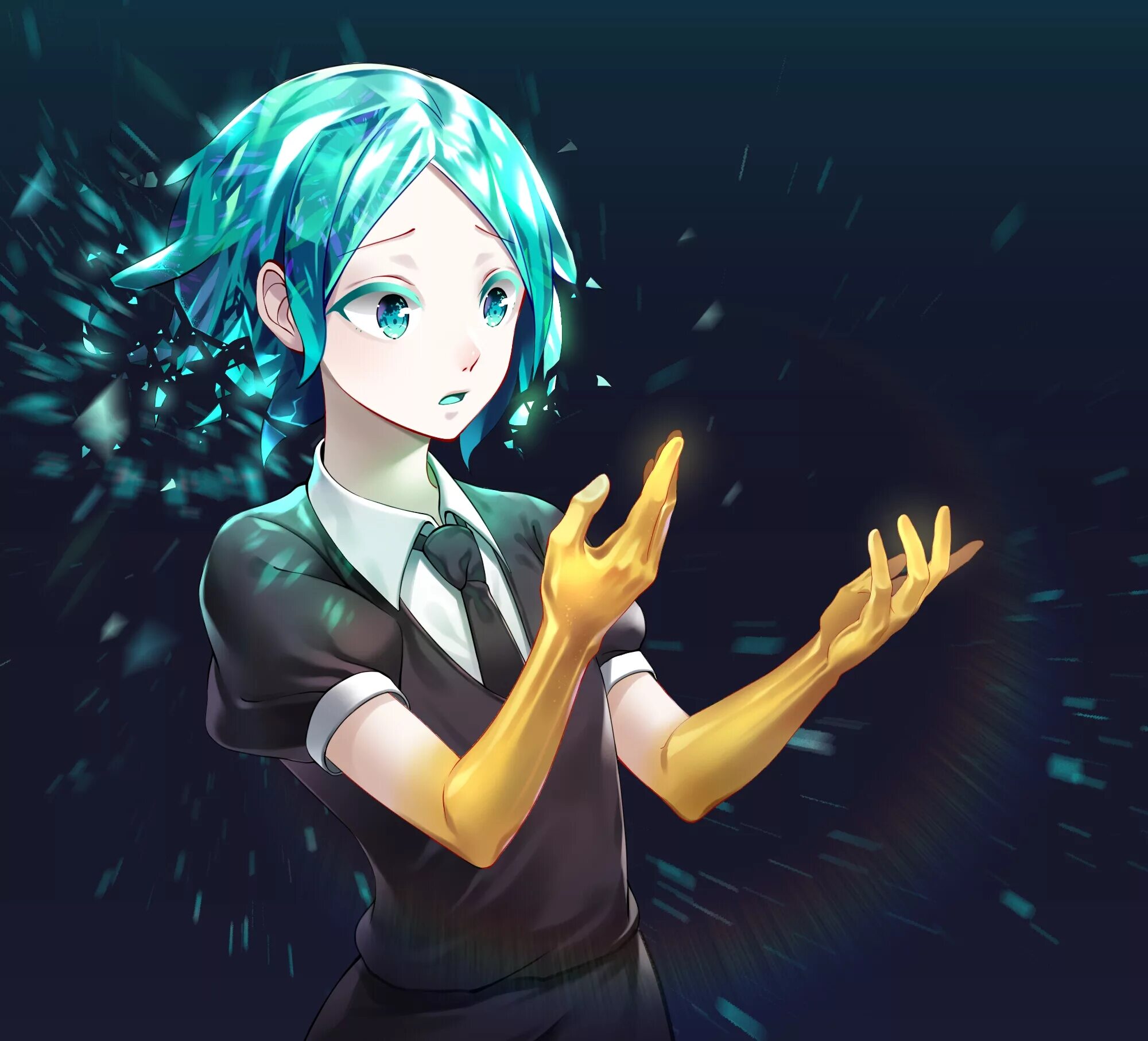 Фосфофиллит Страна самоцветов. Фосфофиллит Ляпис. Phosphophyllite Houseki. Самоцветы фосфофиллит