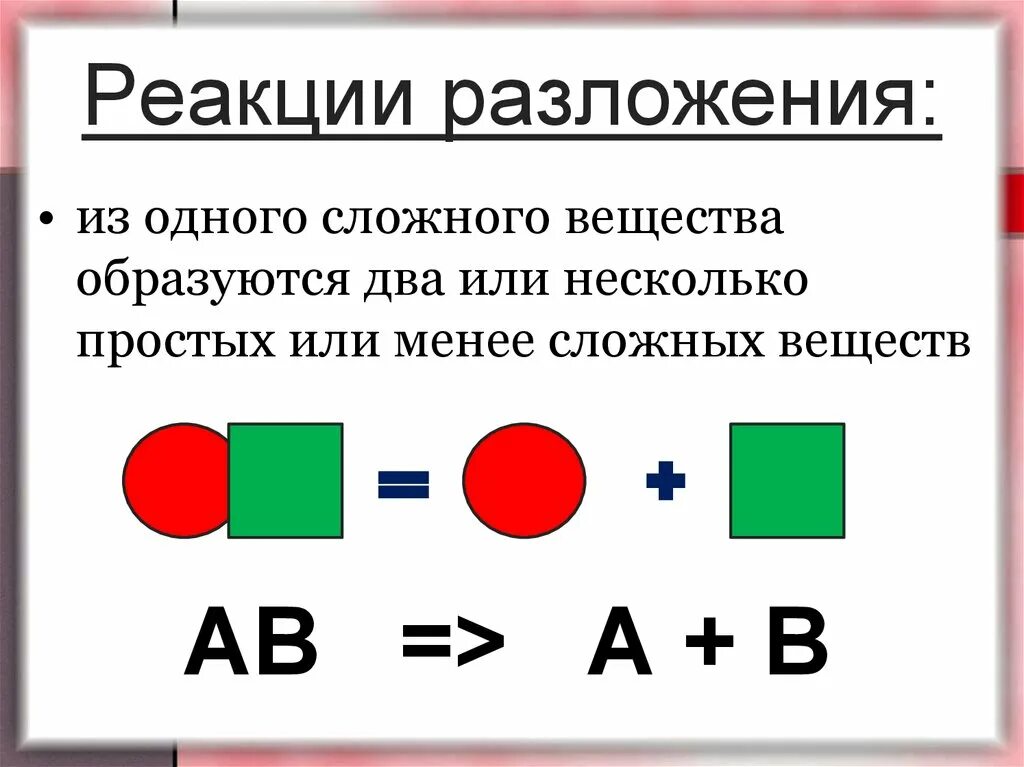 Химические реакции разложения 8 класс. Реакция разложения химия 8 класс. Схема реакции разложения. Тип реакции разложение. Реакция разложения это ответ