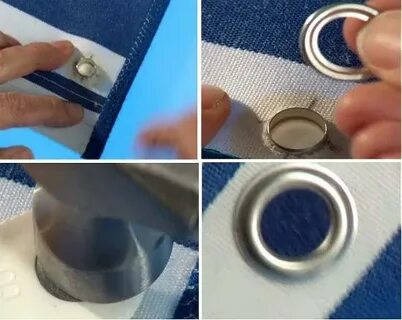 Как вставить люверсы в ткань