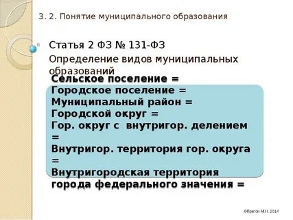 Понятие муниципальной территории