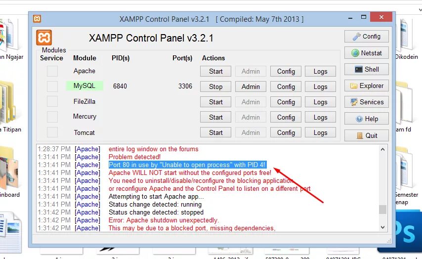 Порт занят. XAMPP Ports. Порт 80. Программа для ПИД огализа. Open com port