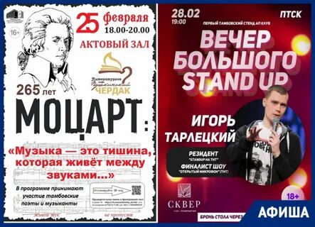 Афиша города тамбова