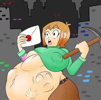 alex, minecraft, super smash bros., big belly, big breasts, envelope, mr.ca...