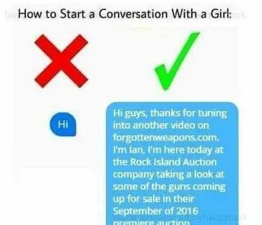 Starting conversation