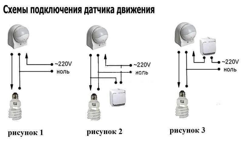 Датчик движения без выключателя. Схема подключения датчика движения для освещения с переключателем. Датчик движения схема подключения 220в с выключателем. Схема установки выключателей с датчиком движения. Датчик движения для включения света схема подключения с выключателем.