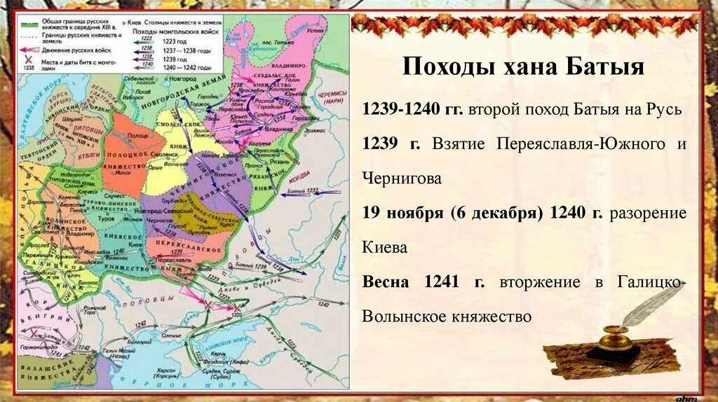 В какой последовательности батый завоевывал русские