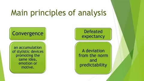 Stylistic analysis