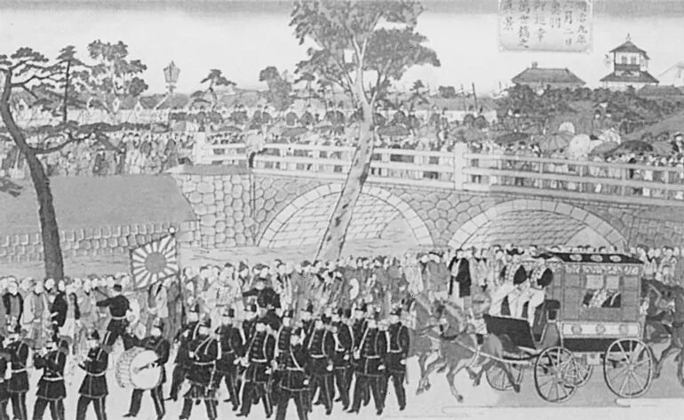 1889 г япония. Революция Мейдзи 1867 г в Японии. Япония 19 век Мэйдзи. Парламент Японии 1889. Император Японии 1889.