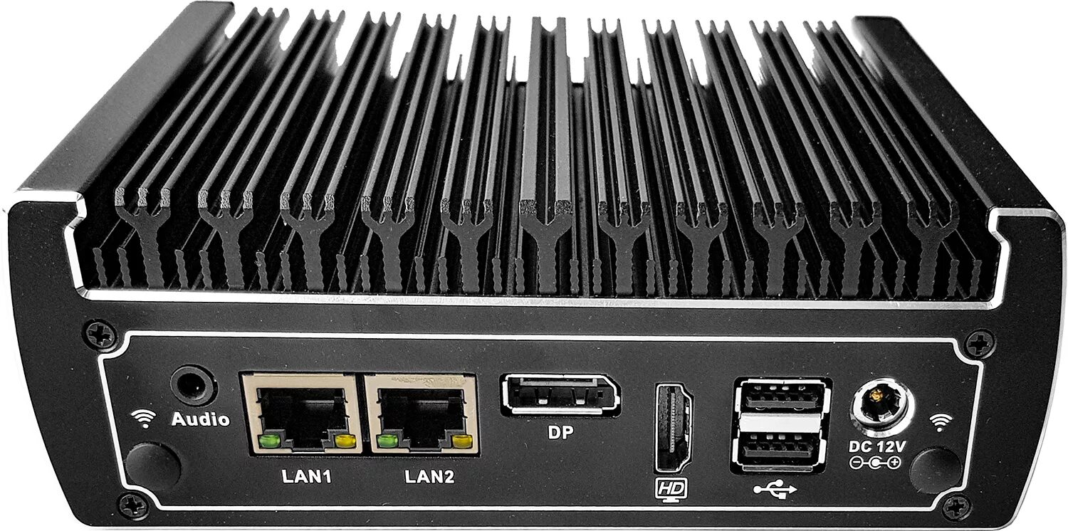Промышленный безвентиляторный миникомпьютер TG-IMPC-in13. Безвентиляторный корпус NUC 10. Промышленный миникомпьютер Qotom q192. Безвентиляторный ПК 4 HDMI.