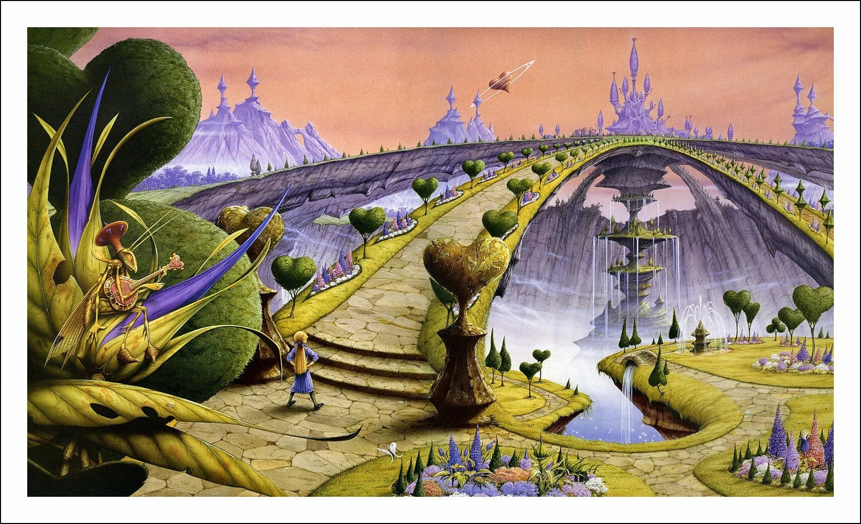 Мир страны чудес. Родни Мэтьюс Rodney Matthews. Родни Мэтьюс Алиса в стране чудес. Фантастический пейзаж 6 класс. В стране чудес.