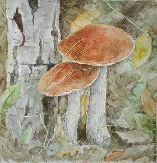 Рисуем осенние грибы