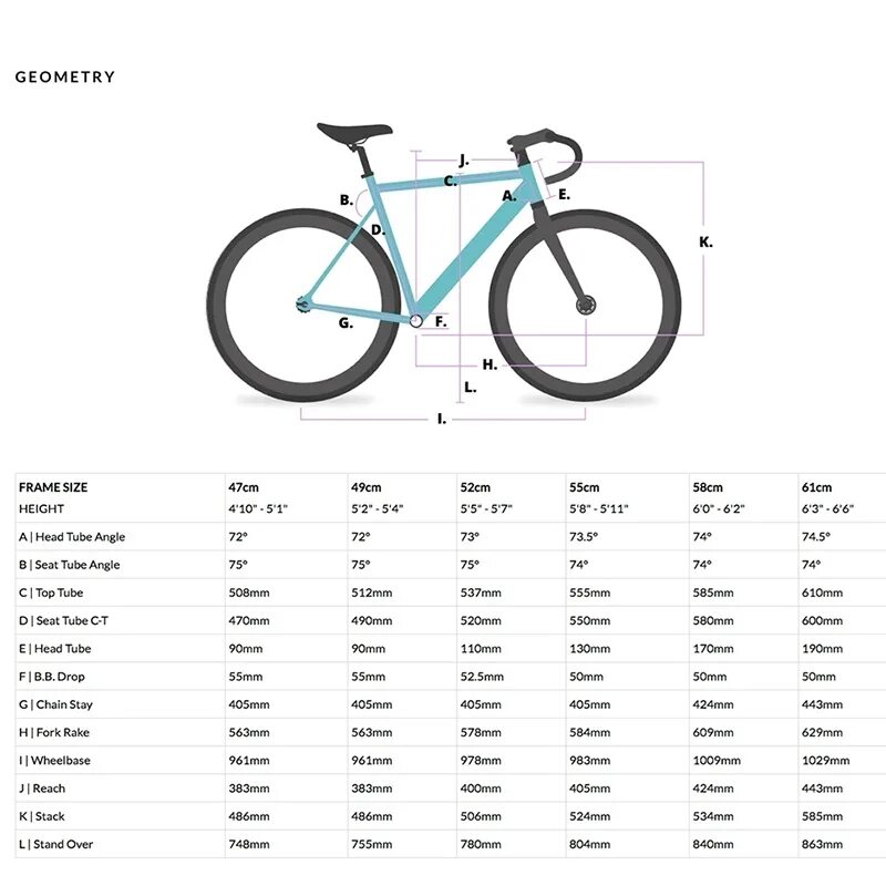 Как узнать размер камеры на велосипеде. 6ku велосипед. Размер 55 велосипеда фикс. Фикс синглспид велосипеды размер рамы. Ростовка велосипедов fixed.