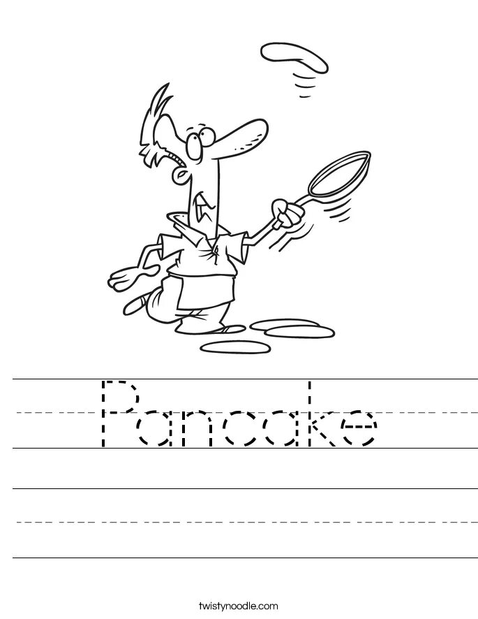 Pancakes worksheets for kids